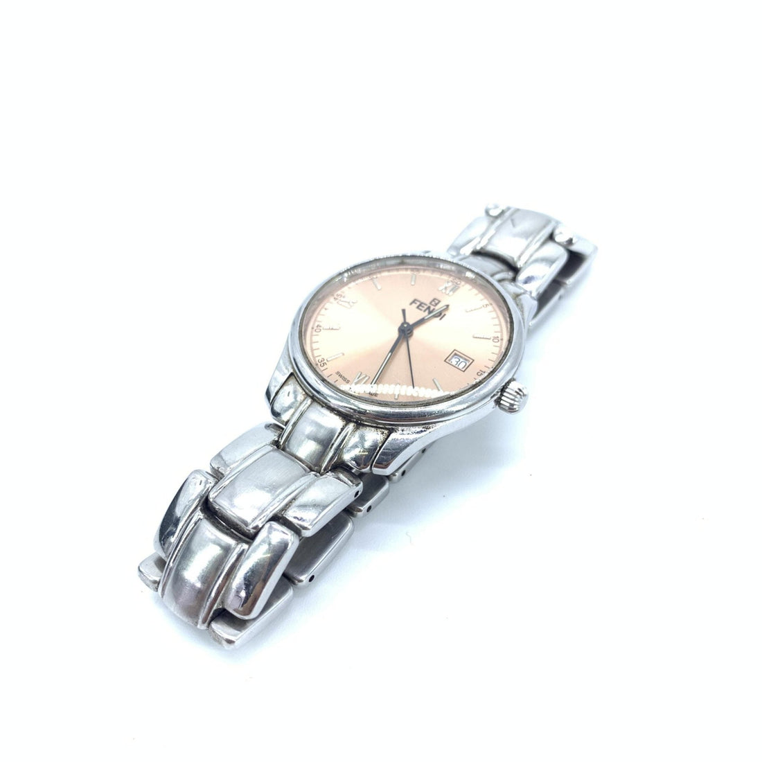 Fendi Pink Champagne Dial Quartz Watch, Stainless Steel - RIMODA