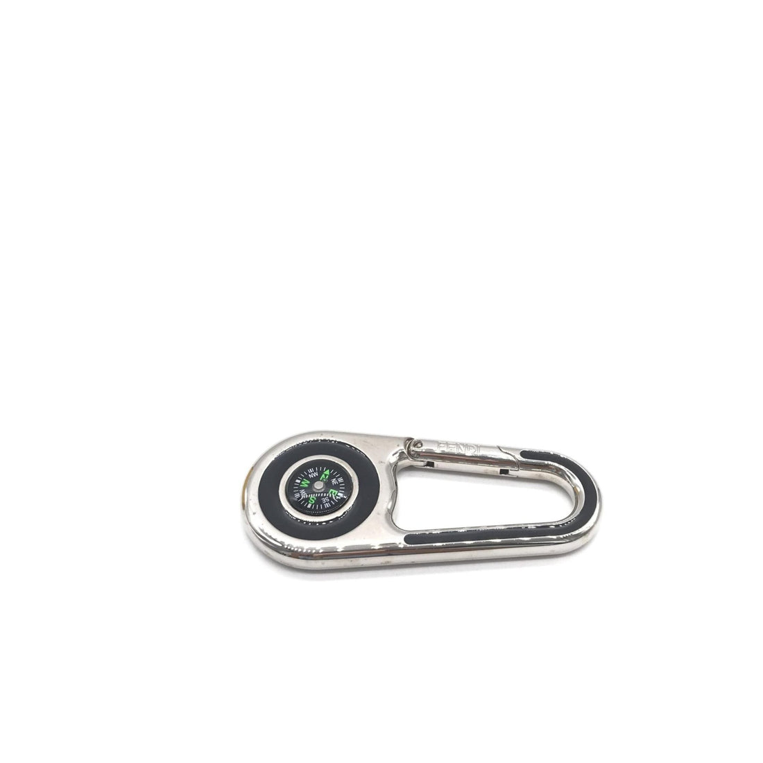 Fendi Silver Metal Compass Charm Keychain - RIMODA