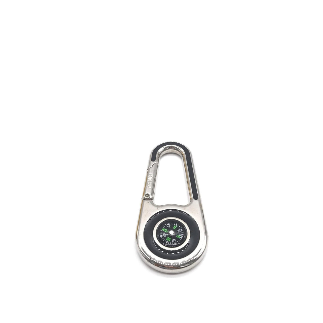 Fendi Silver Metal Compass Charm Keychain - RIMODA