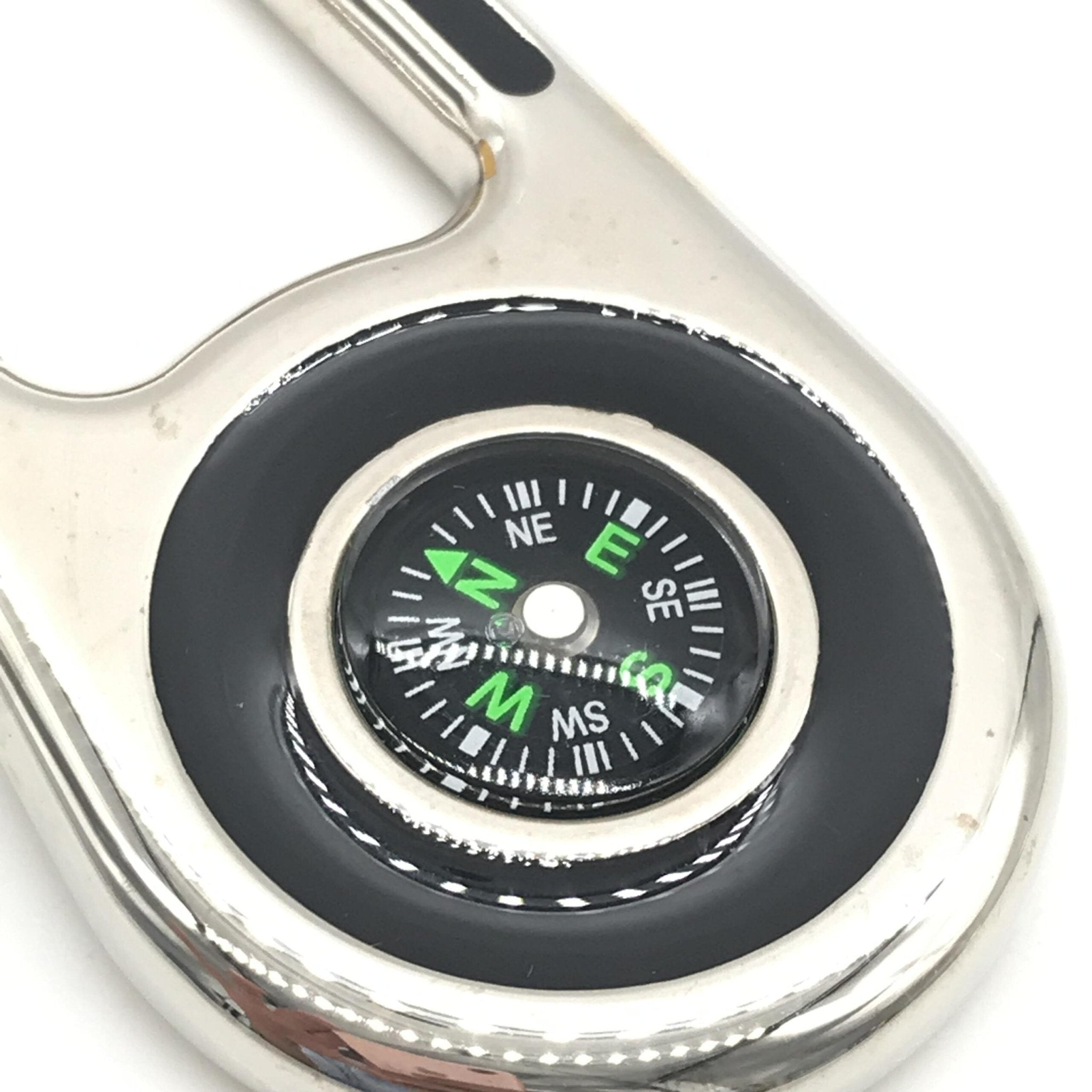 Fendi Silver Metal Compass Charm Keychain - RIMODA