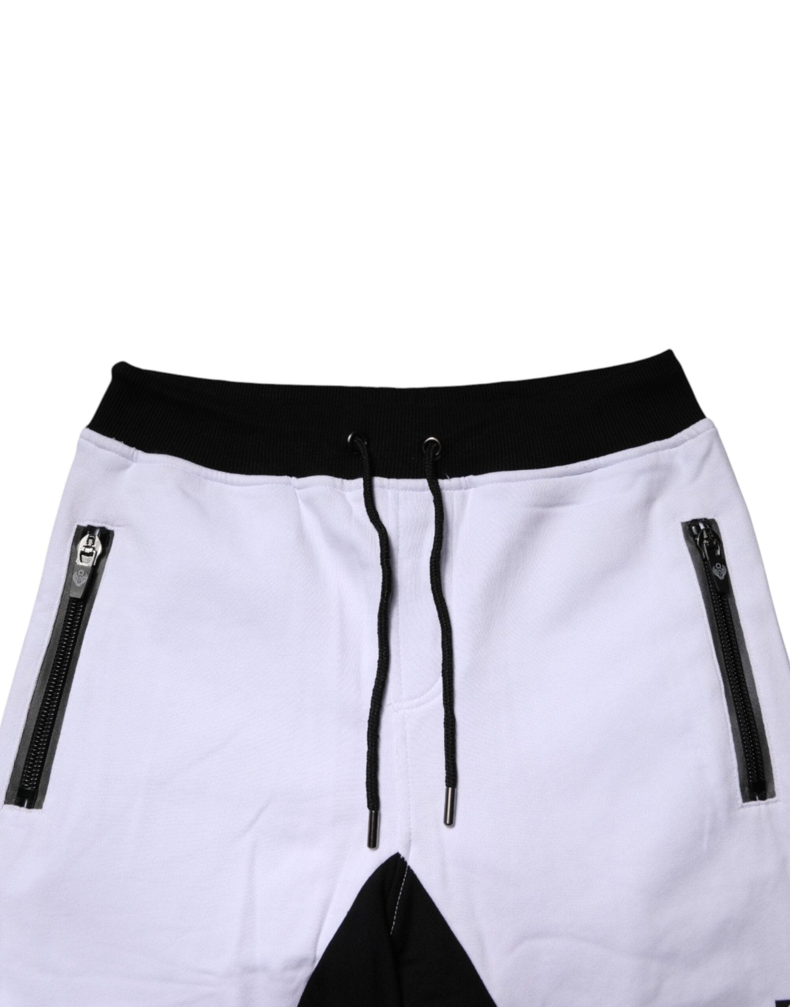 Frankie Morello Black White Skinny Jogger Sweatpants Pants - RIMODA