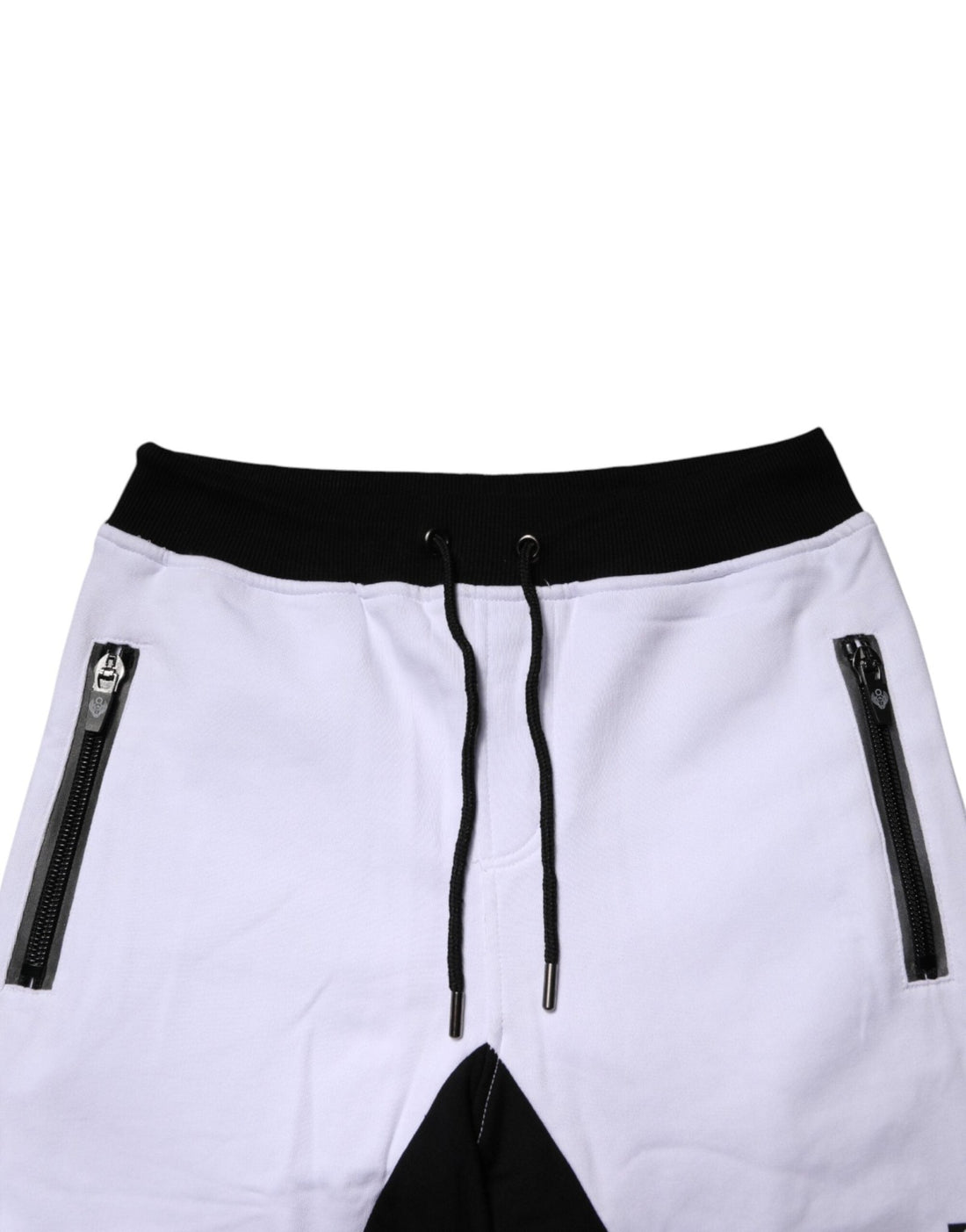 Frankie Morello Black White Skinny Jogger Sweatpants Pants - RIMODA