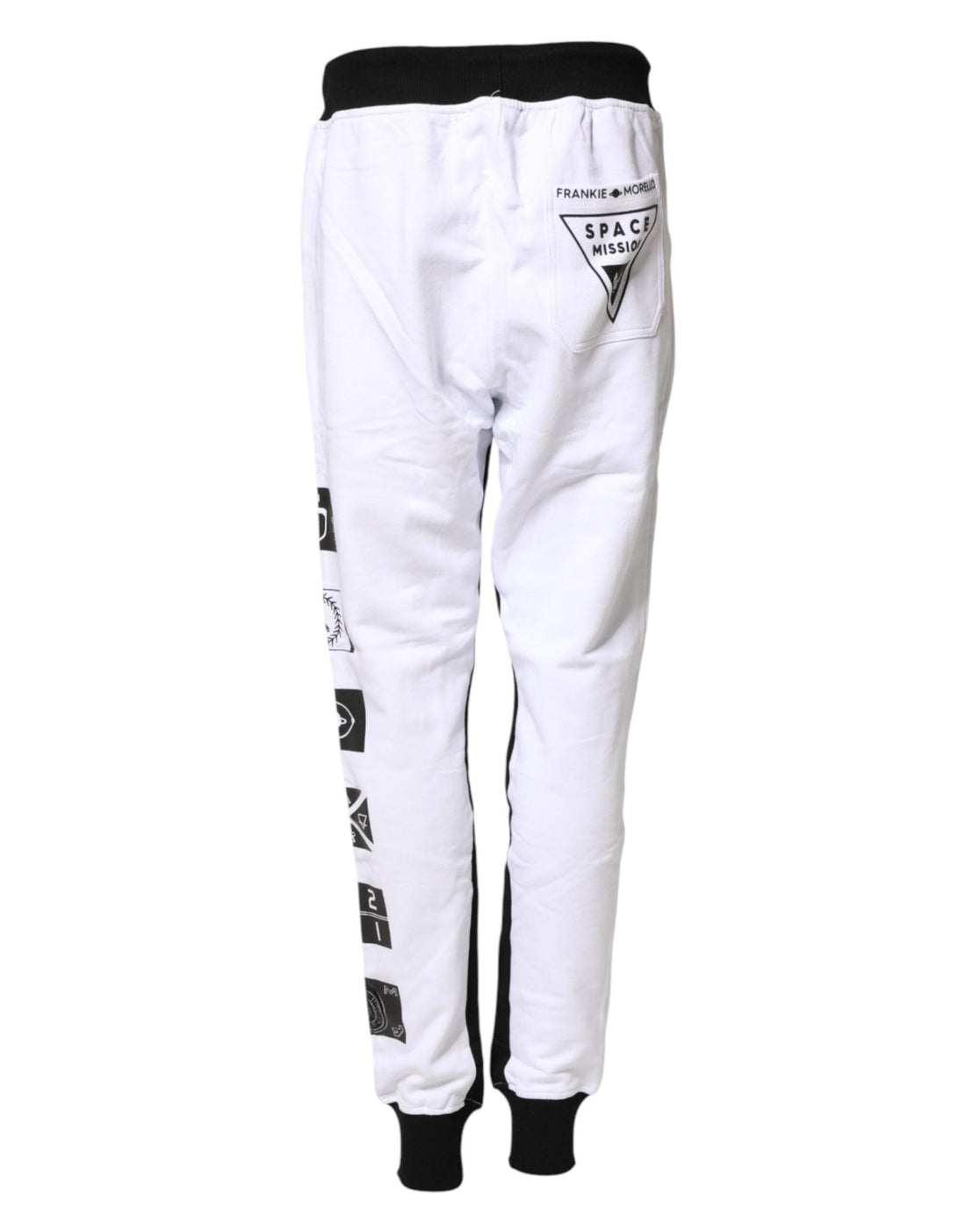 Frankie Morello Black White Skinny Jogger Sweatpants Pants - RIMODA