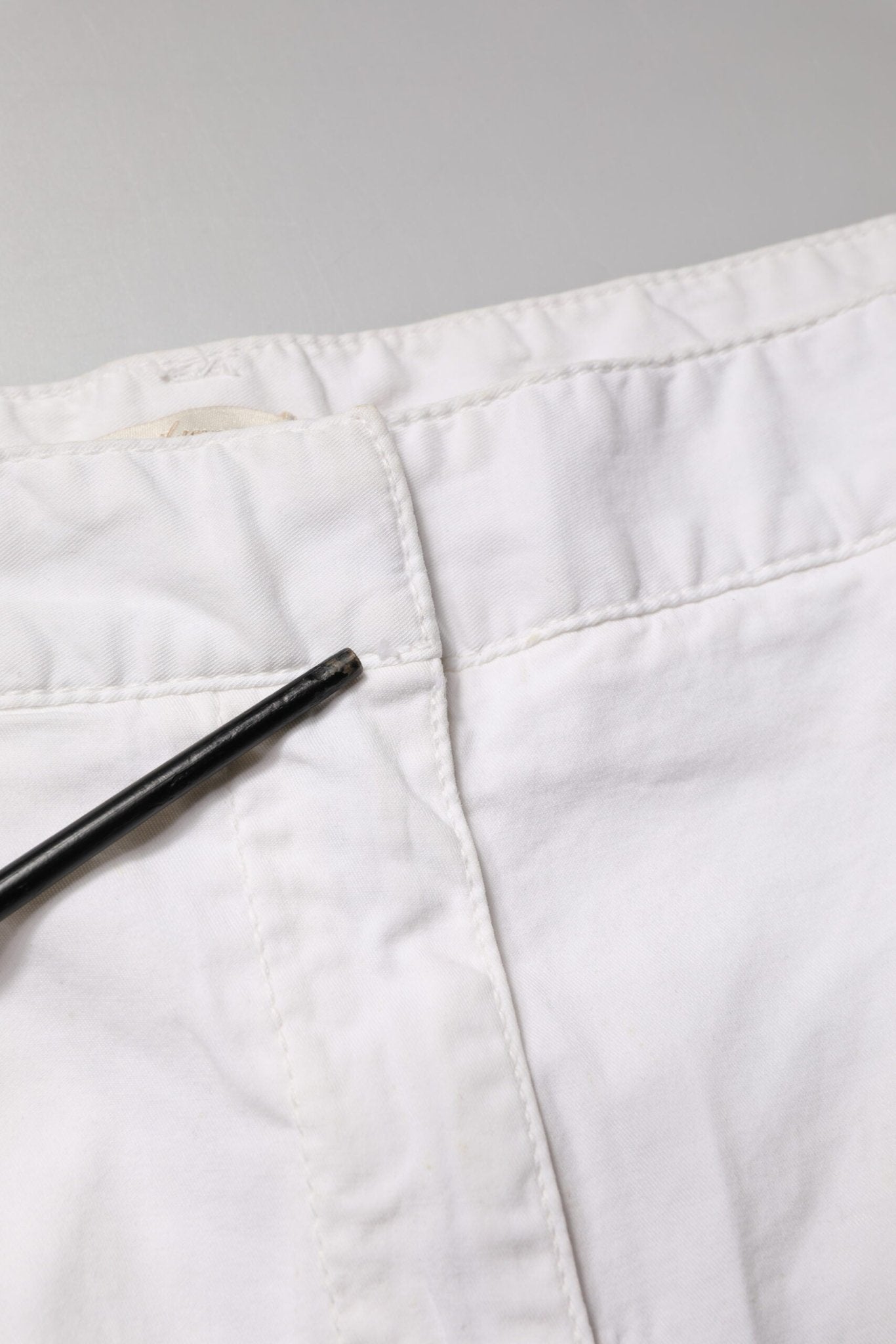 Gaudi White Mid Waist Skinny Chino Cotton Trouser Pants - RIMODA