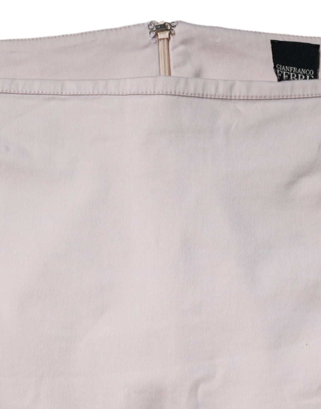 GF Ferre Beige Cotton Stretch Mid Waist Pencil Cut Skirt - RIMODA