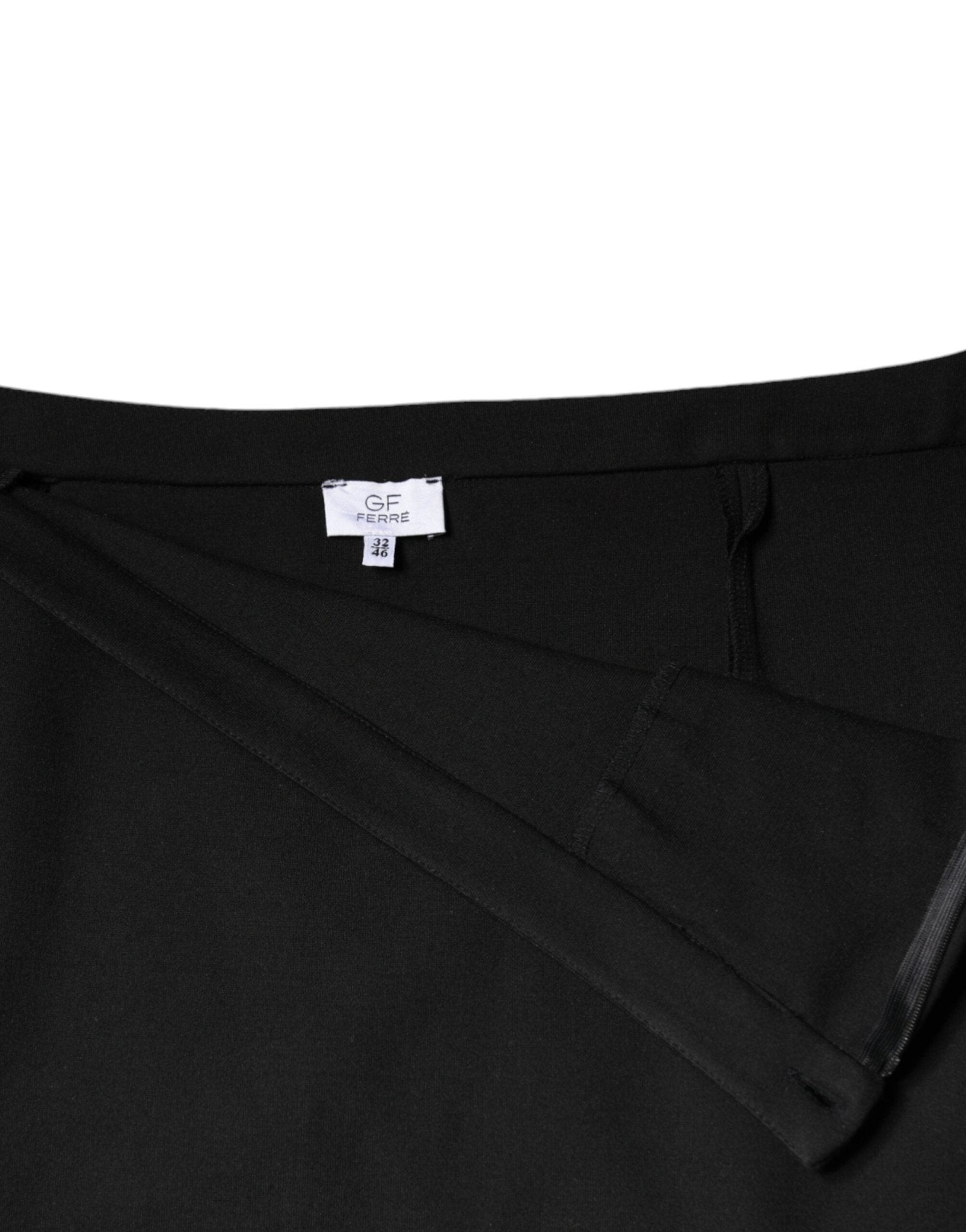 GF Ferre Black Straight Pencil Cut Knee Length Skirt - RIMODA