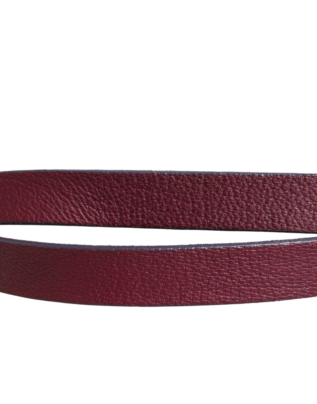 GF Ferre Maroon Leather Silver Metal Buckle Waist Women Belt - RIMODA