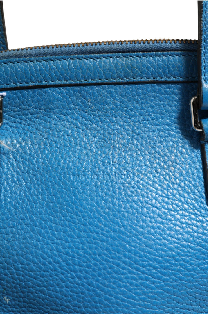 Gucci Blue Leather Dome Handbag - RIMODA