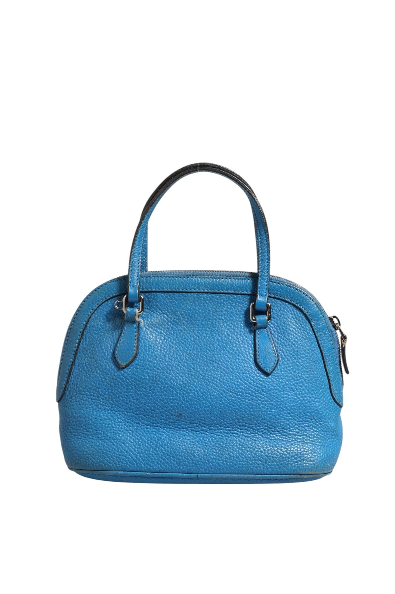 Gucci Blue Leather Dome Handbag - RIMODA