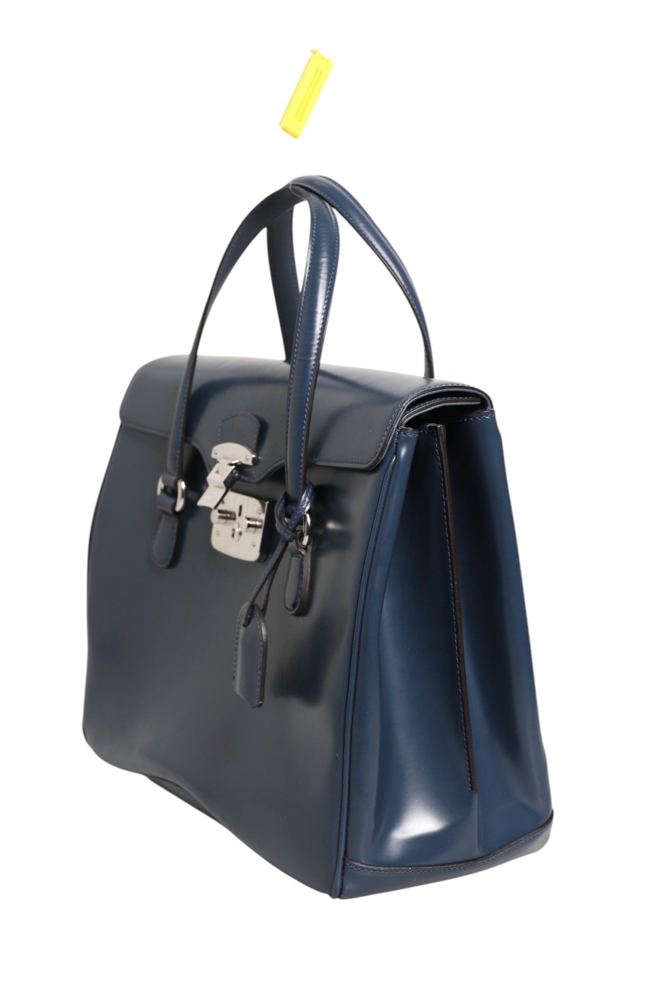 Gucci Blue Smooth Leather Lady Lock Shouler Bag - RIMODA