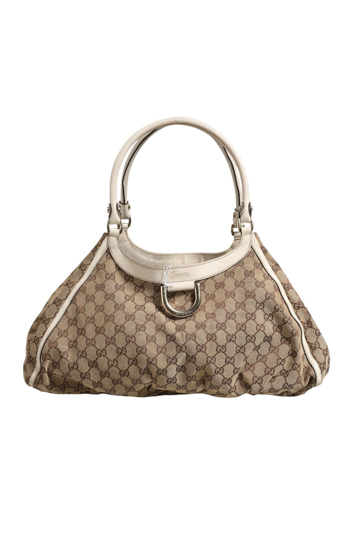 Gucci Canvas Abbey D Ring Shoulder Bag - RIMODA