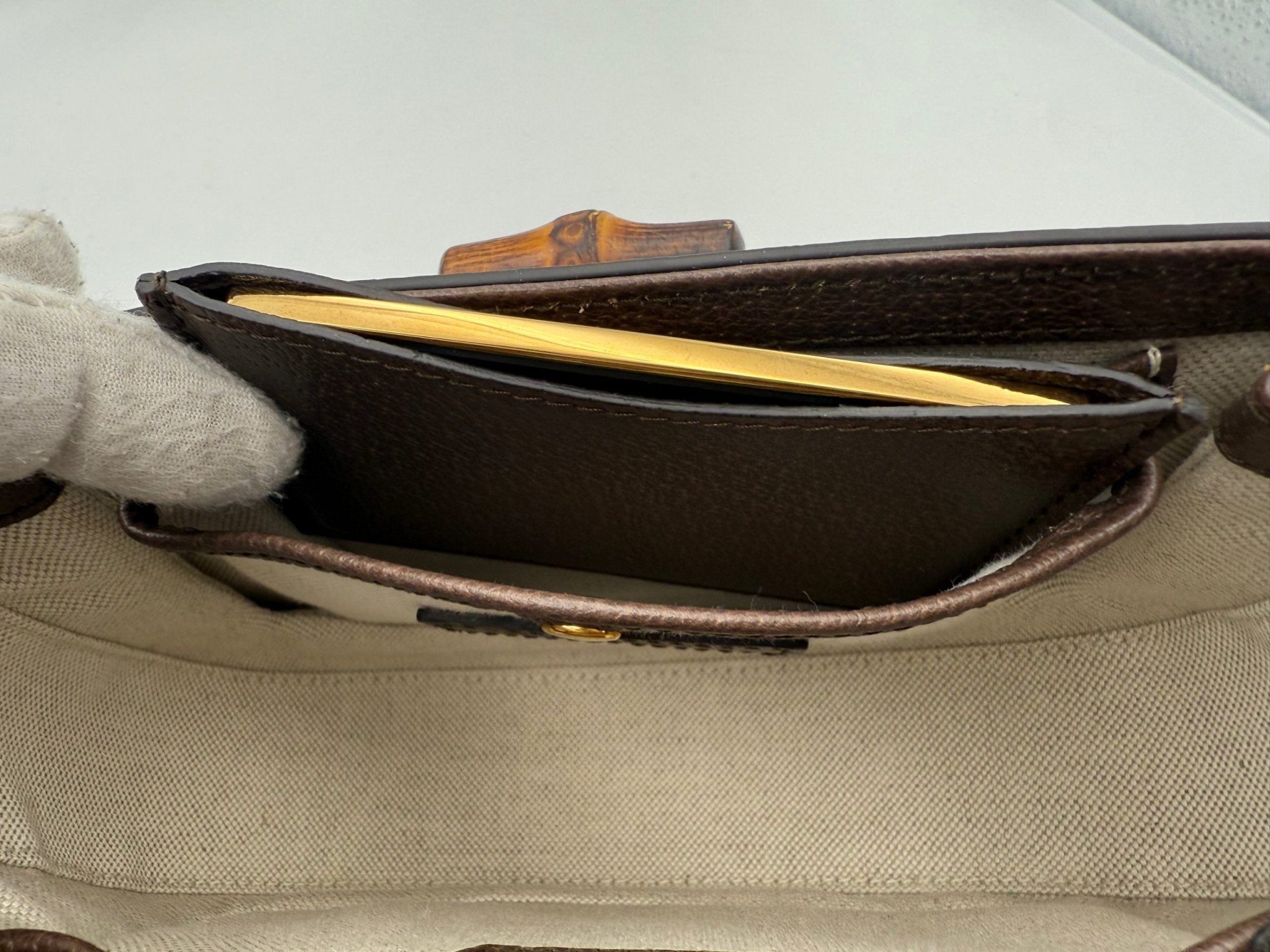 Gucci GUCCI BAMBOO 1947 GG Canvas Handbag - RIMODA
