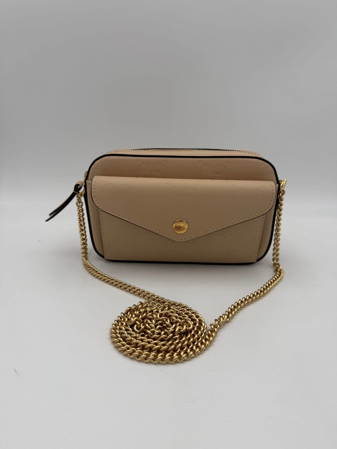 Gucci GUCCI GG Jumbo Beige with Front Pocket Shoulder Bag - RIMODA