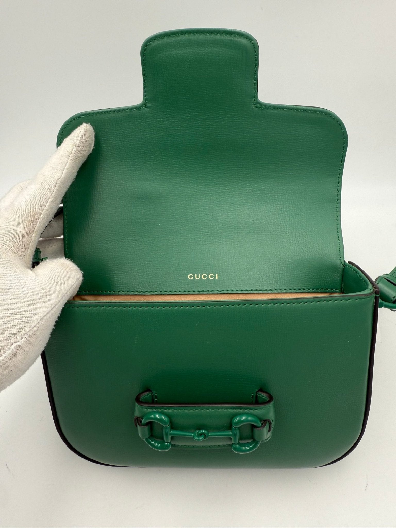 Gucci GUCCI HORSEBIT 1955 Emerald Handbag - RIMODA