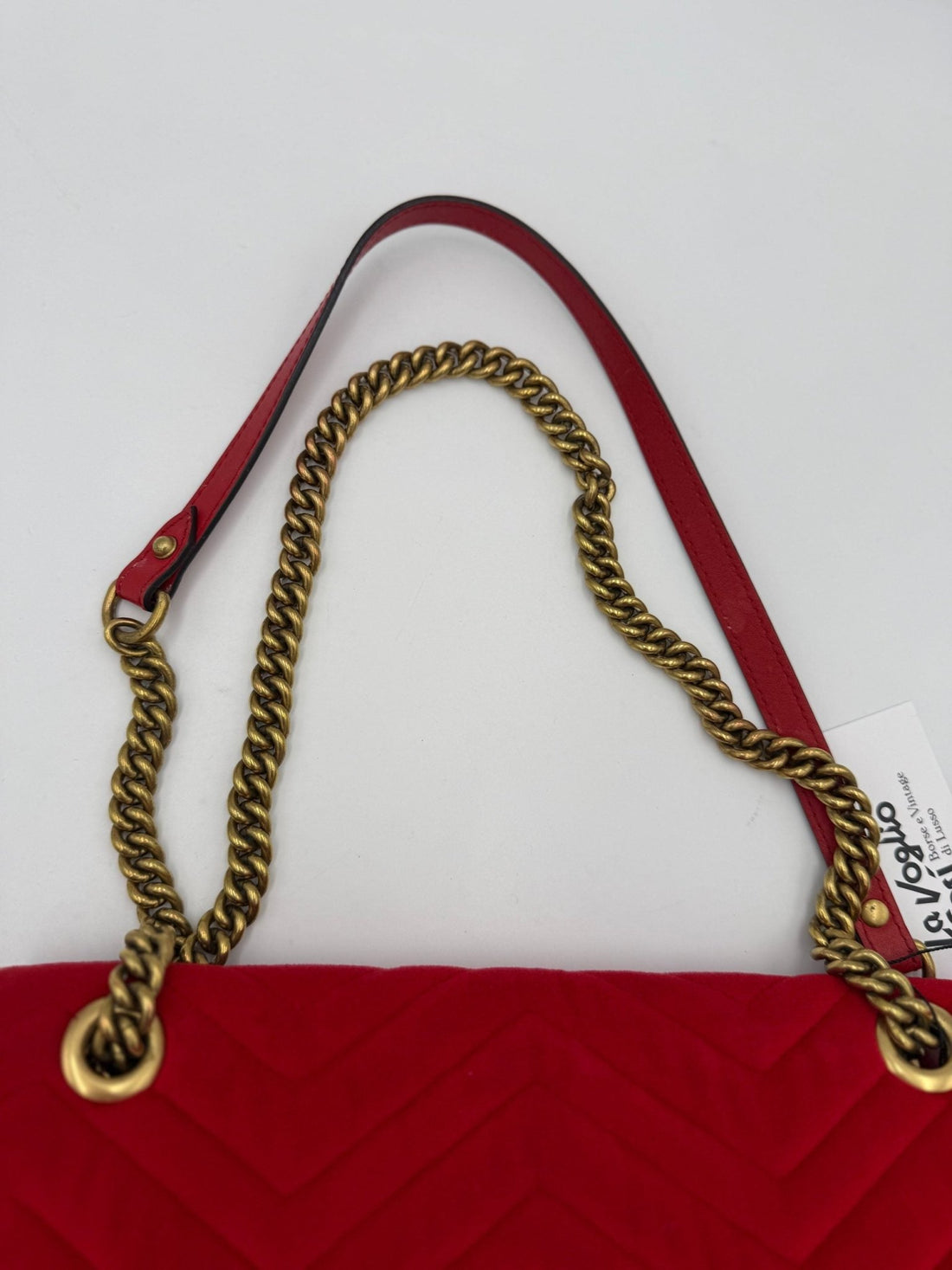 Gucci GUCCI MARMONT Red Velvet Handbag - RIMODA
