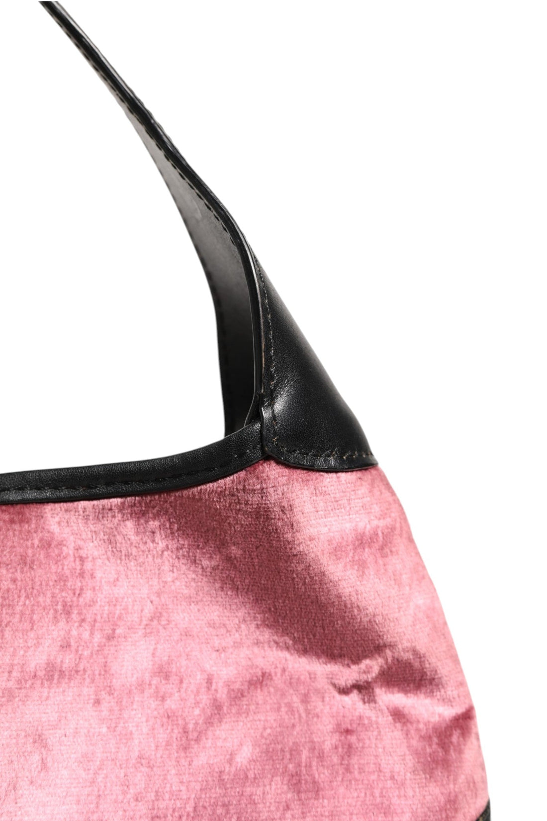 Gucci Jackie Pink Velvet And Black Leather Shoulder Bag - RIMODA