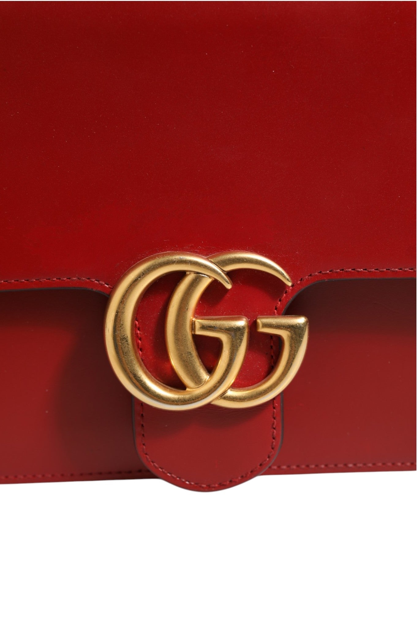 Gucci Marmont small shoulder bag in Rosso Ancora red leather - RIMODA