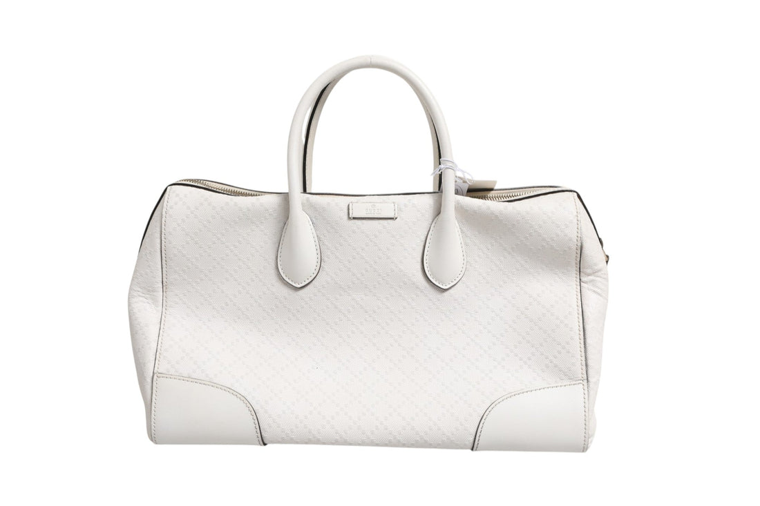 Gucci Medium Diamante Leather Boston Bag - RIMODA