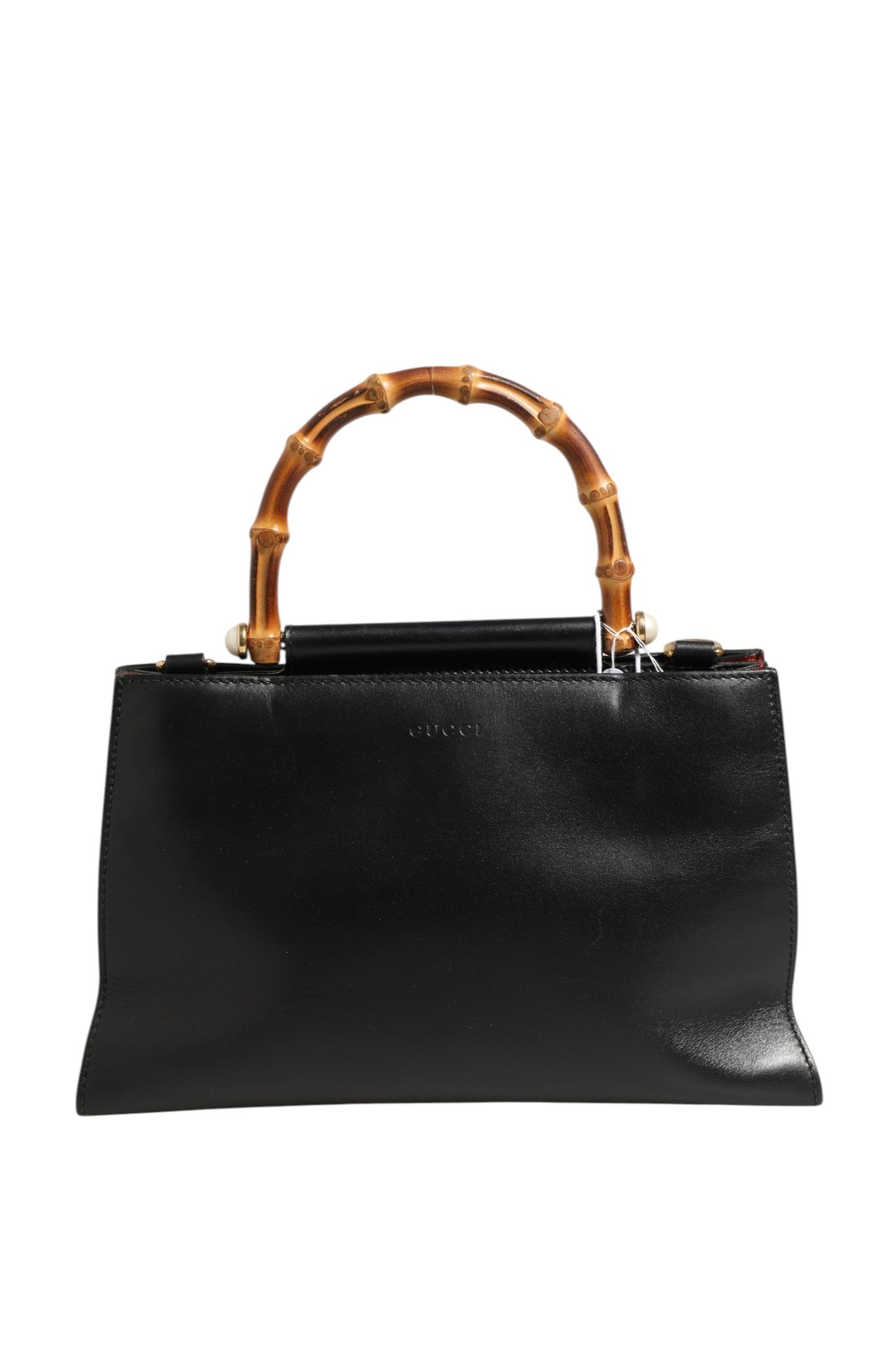 Gucci Nymphaea Bamboo Top Handle Leather Bag - RIMODA