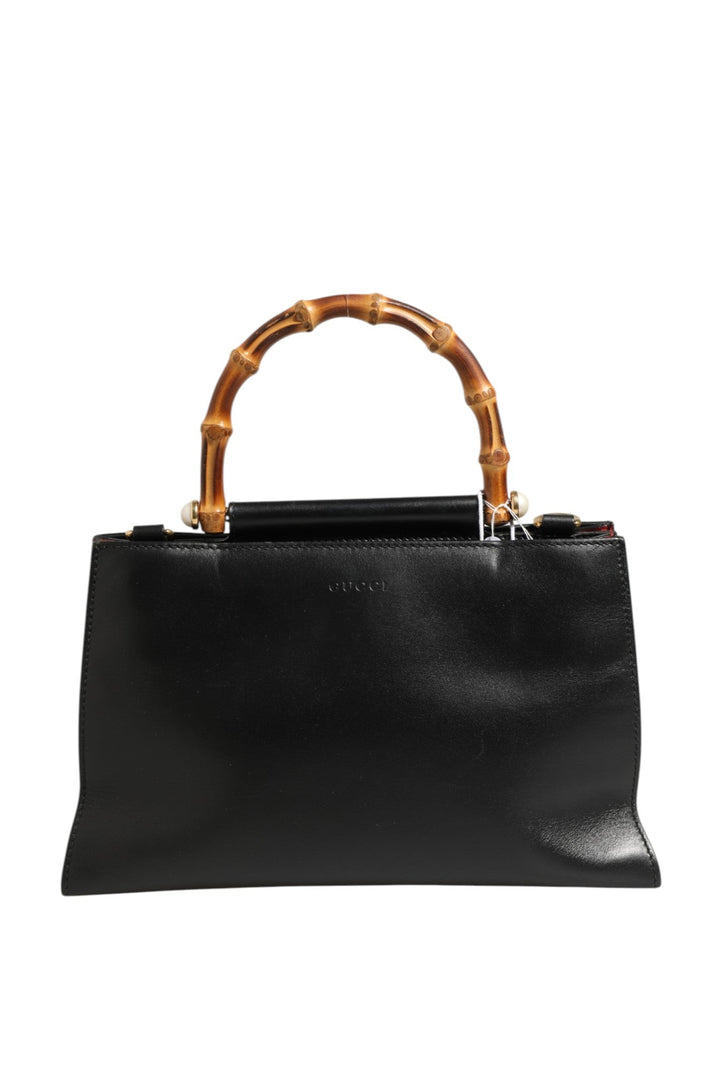 Gucci Nymphaea Bamboo Top Handle Leather Bag - RIMODA