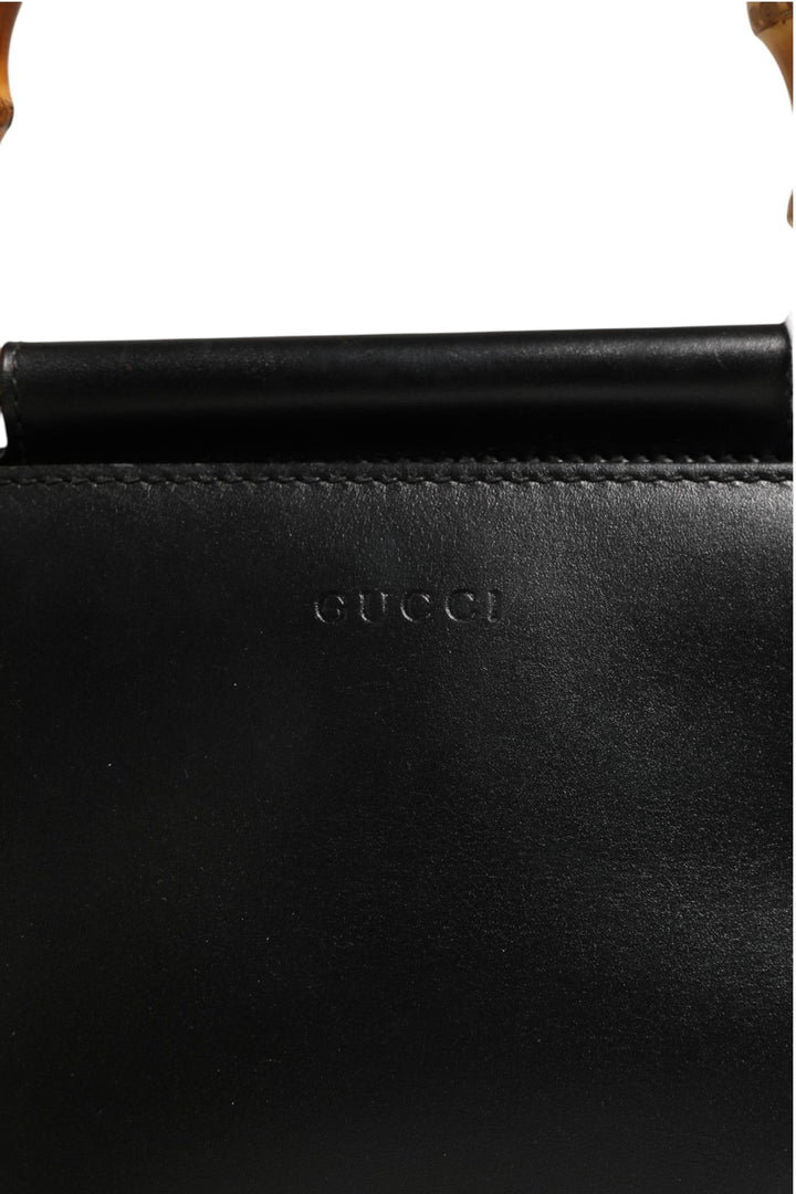 Gucci Nymphaea Bamboo Top Handle Leather Bag - RIMODA