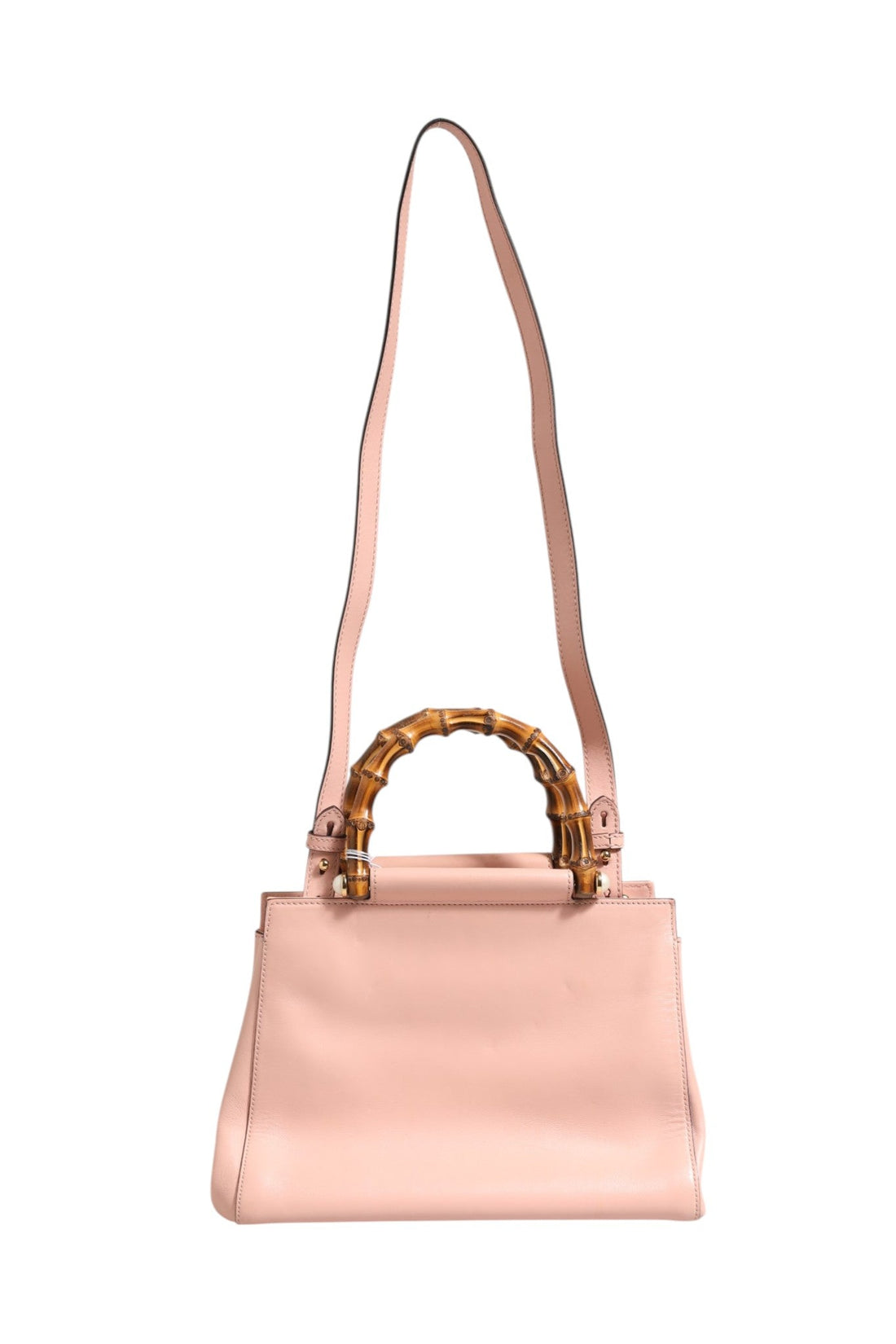 Gucci Pink And White Calfskin Small Nymphaea Top Handle Bag - RIMODA