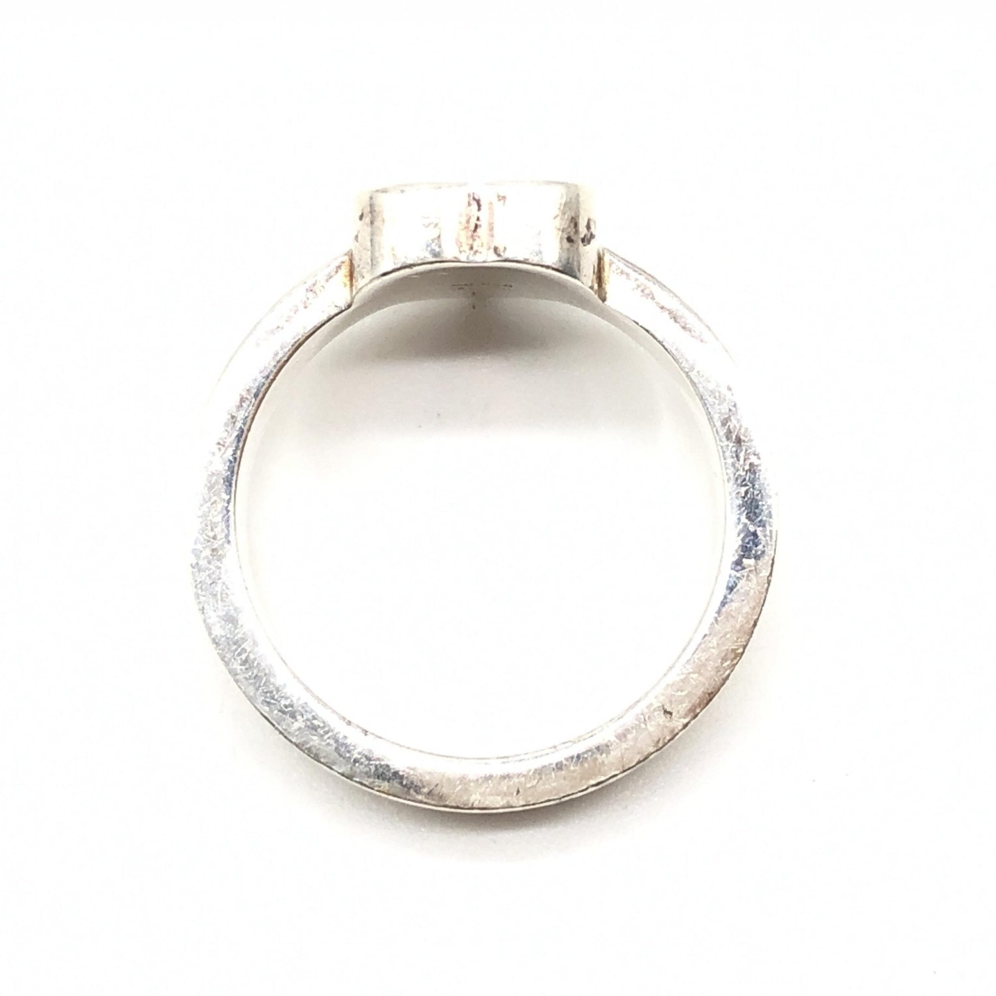 Gucci Sterling Silver Heart Trademark Ring, US Size 5.5 - RIMODA