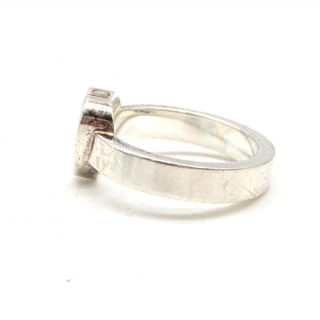 Gucci Sterling Silver Heart Trademark Ring, US Size 5.5 - RIMODA