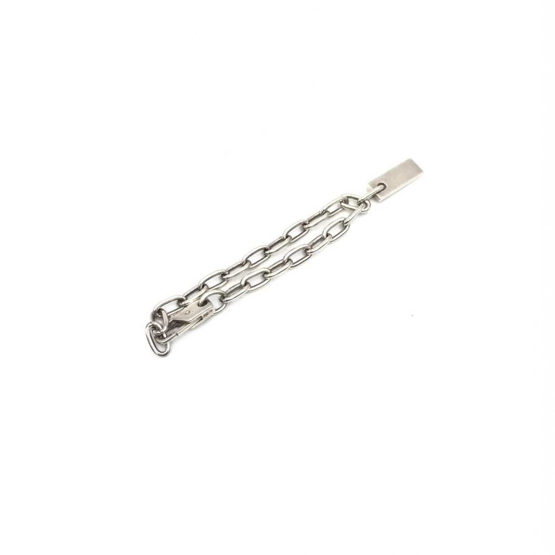 Gucci Sterling Silver Logo Plate Chain Bracelet - RIMODA