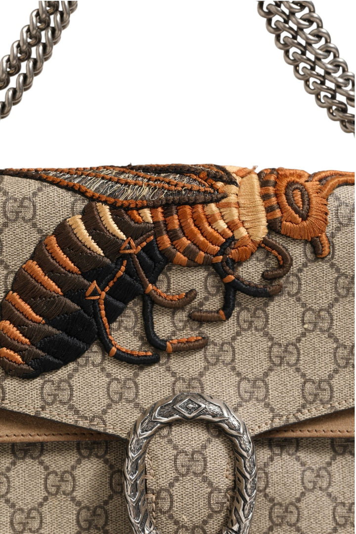 Gucci Supreme Monogram Bee Embroidered Shoulder Bag - RIMODA