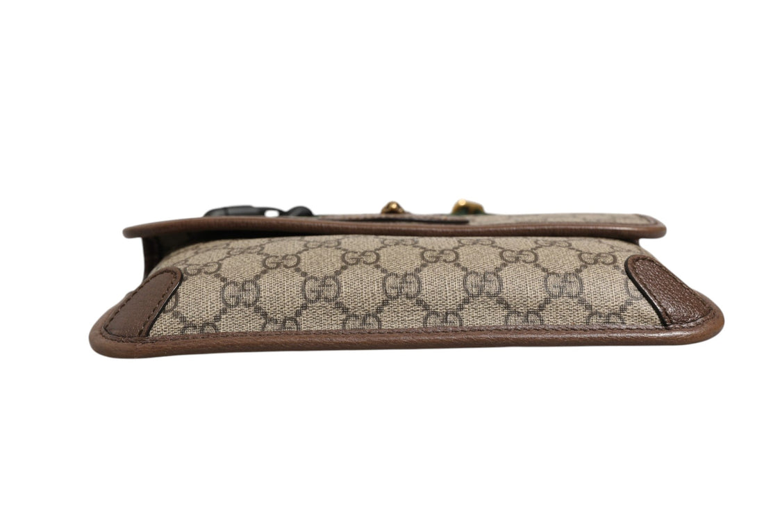 Gucci Supreme Monogram Neo Vintage Web Belt Bag Brown - RIMODA