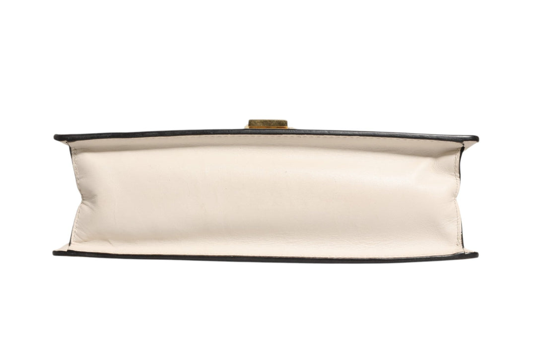 Gucci White Calfskin Leather Sylvie Crossbody Bag - RIMODA