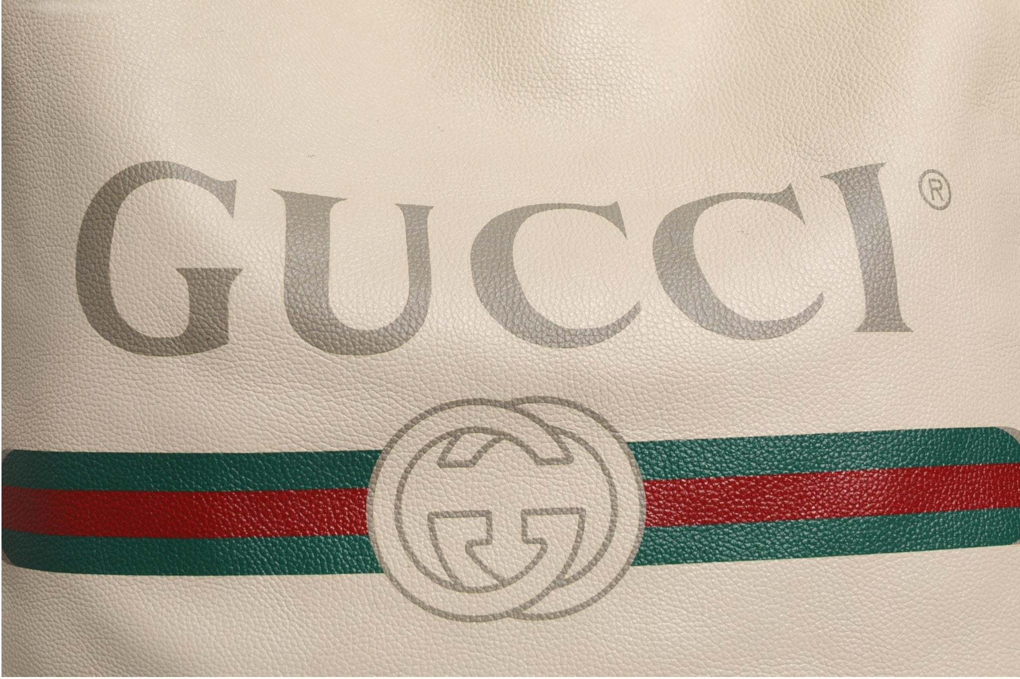 Gucci White Web Sherry Logo Print Tote Bag - RIMODA