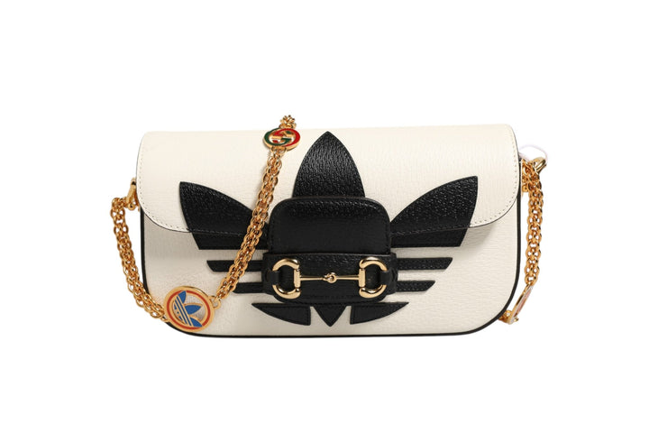 Gucci x Adidas Horsebit 1955 Shoulder Bag Black/White - RIMODA