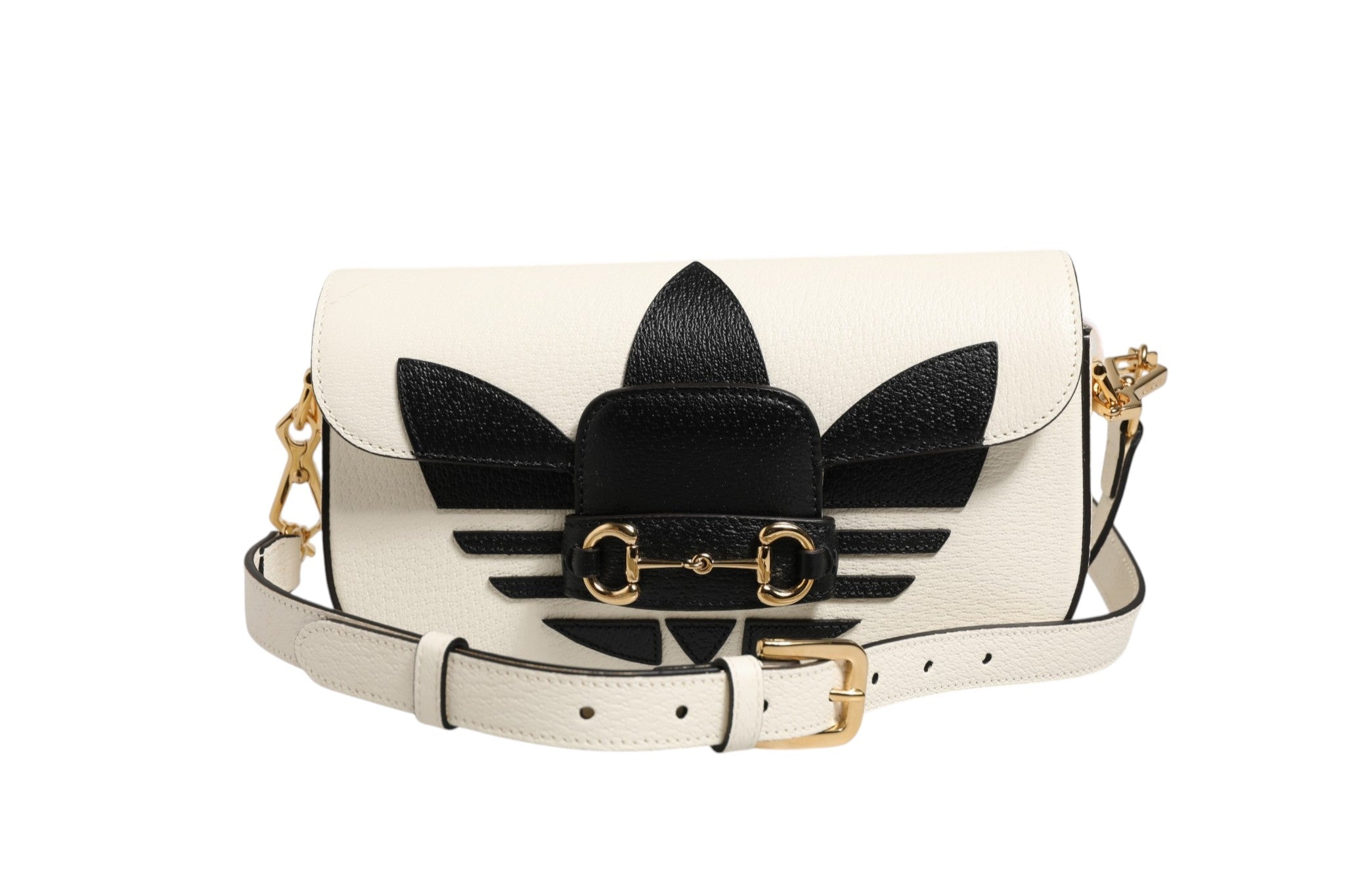 Gucci x Adidas Horsebit 1955 Shoulder Bag Black/White - RIMODA