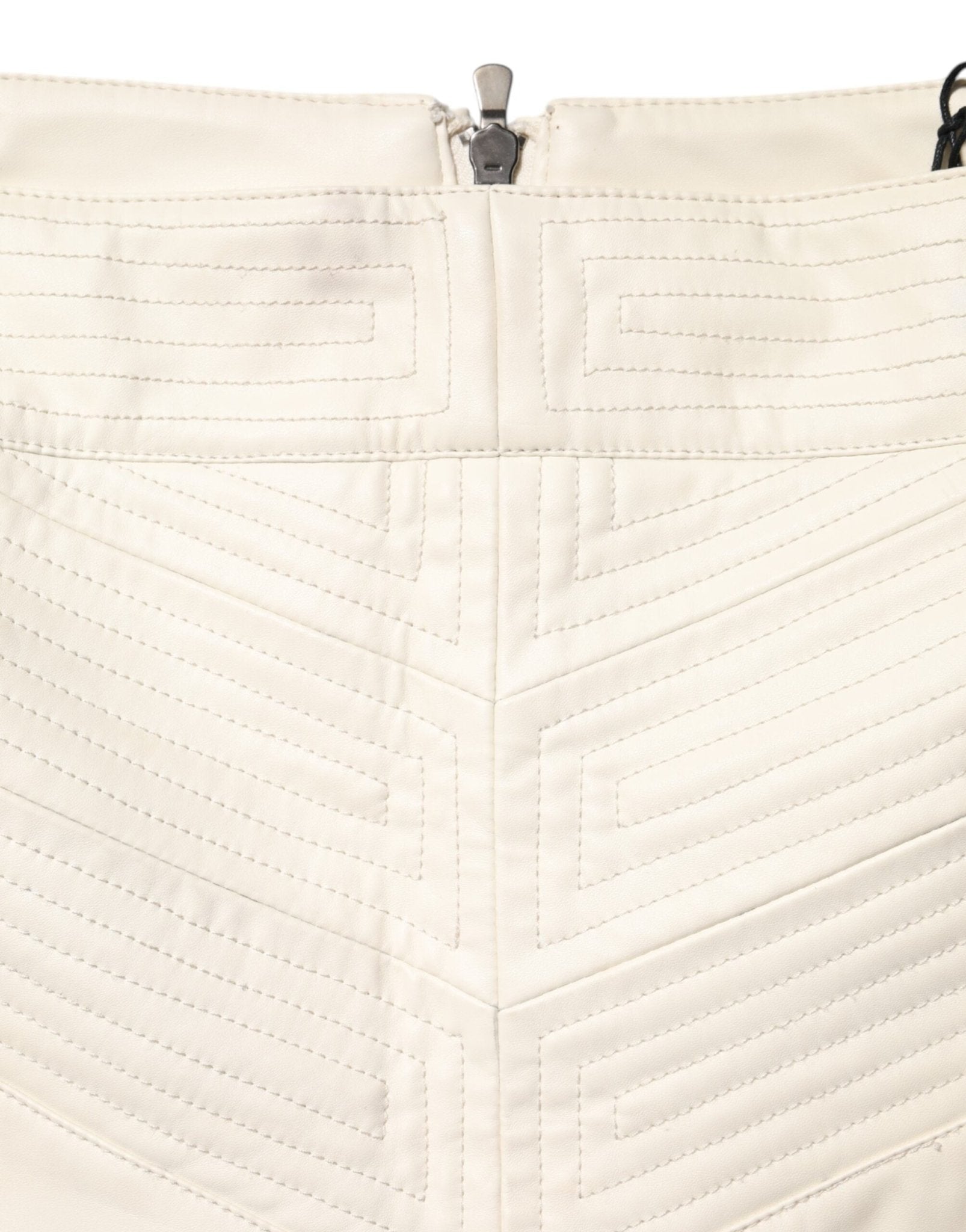 Guess Beige Faux Leather Quilted Mini High Waist Women Skirt - RIMODA