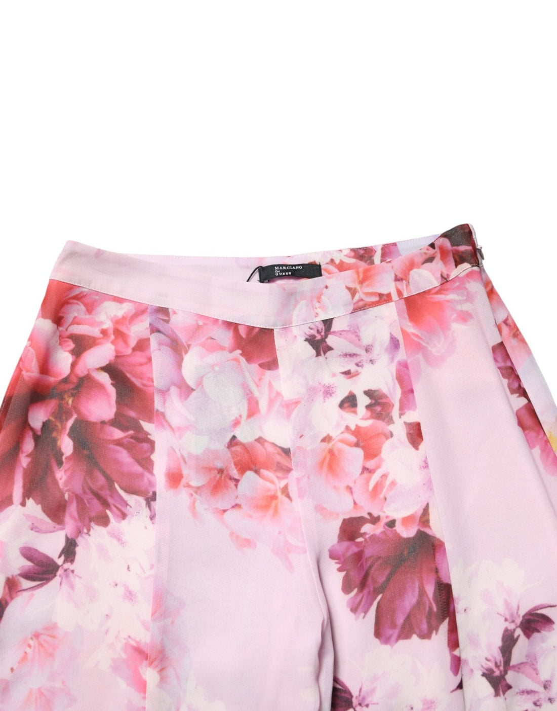 Guess By Marciano Pink Floral Flared High Waist Trouser Pants - RIMODA