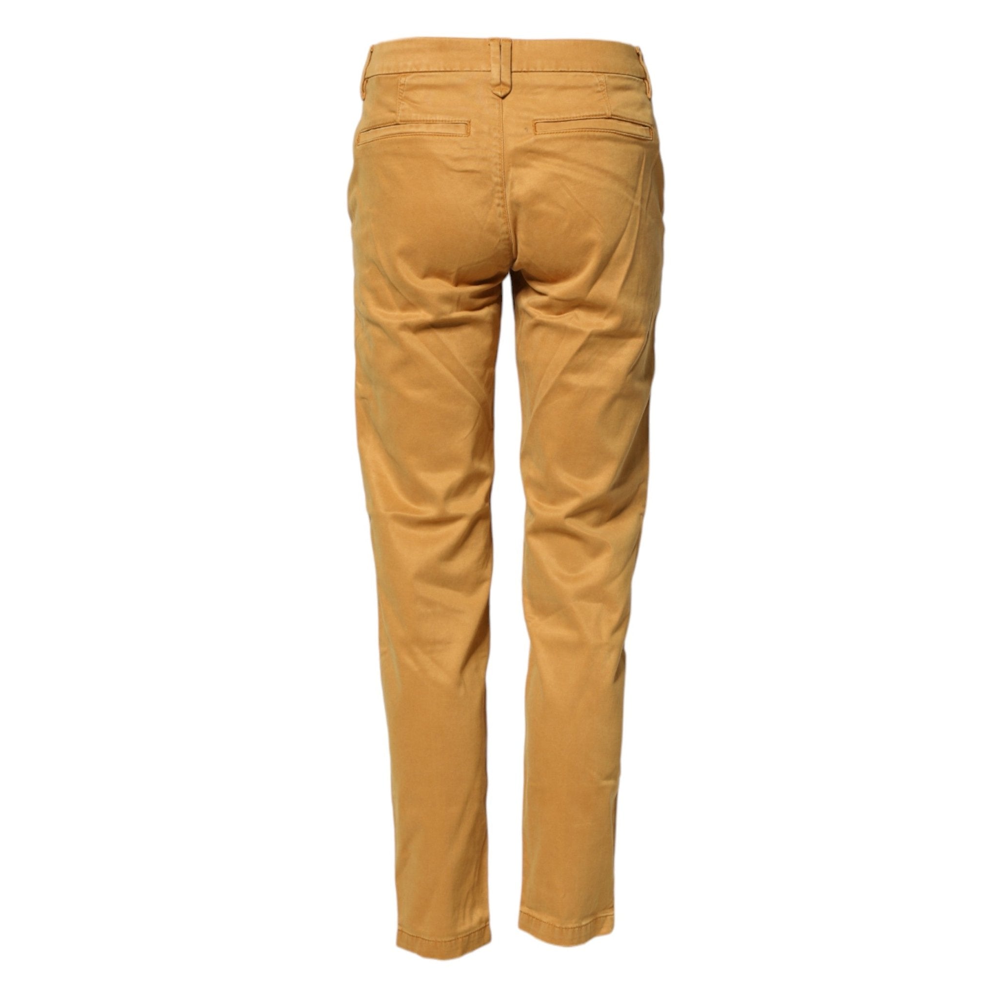 Haikure Beige Tapered Mid Waist Chino Casual Trouser Pants - RIMODA