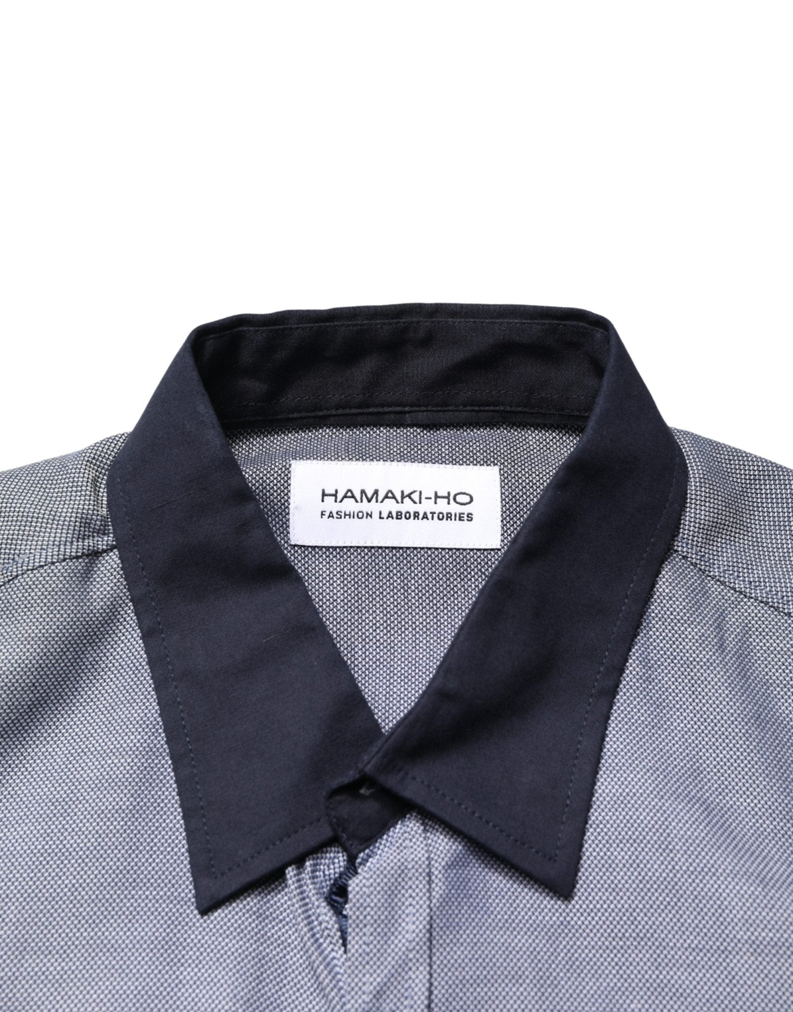 Hamaki - Ho Dark Blue Cotton Long Sleeves Collared Dress Formal Shirt - RIMODA