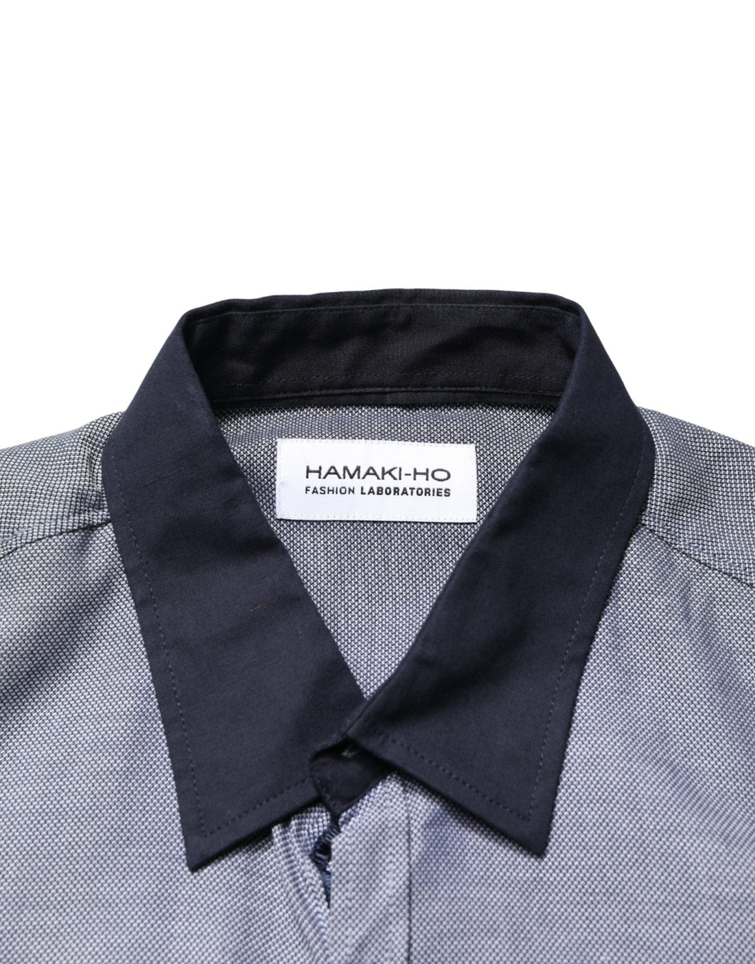 Hamaki - Ho Dark Blue Cotton Long Sleeves Collared Dress Formal Shirt - RIMODA
