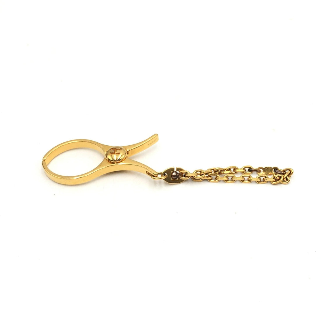 Hermès Gold Metal Glove Holder Keychain - RIMODA