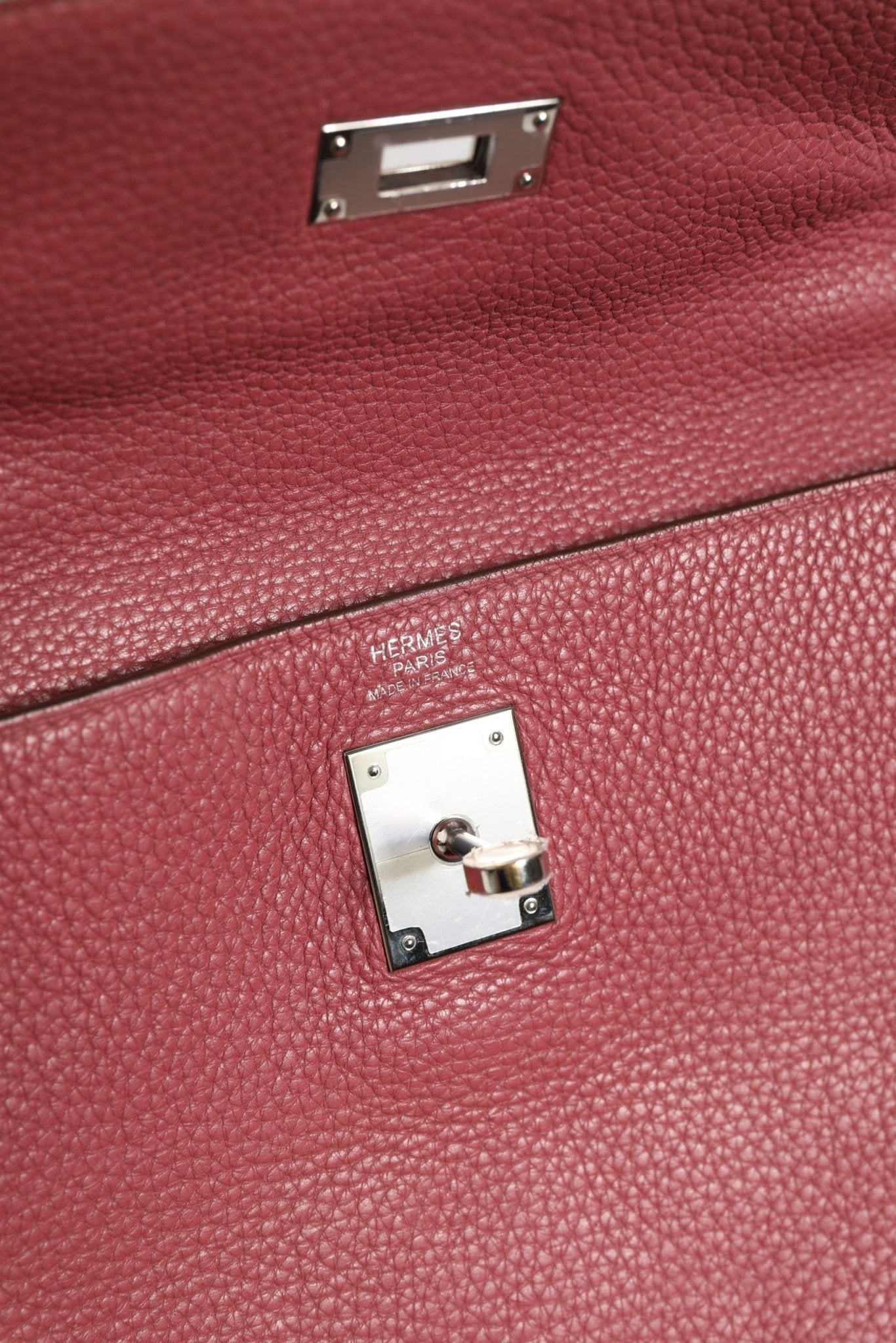 Hermès Kelly 32 Rouge H Togo Retourne Palladium - RIMODA