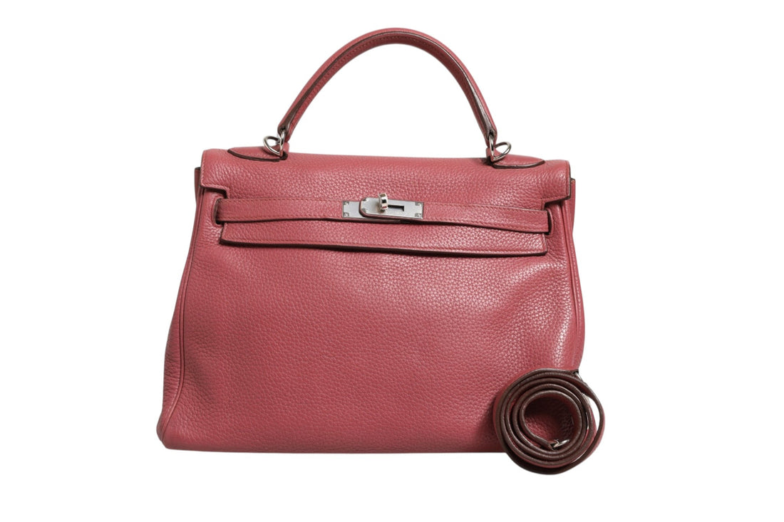 Hermès Kelly 32 Rouge H Togo Retourne Palladium - RIMODA