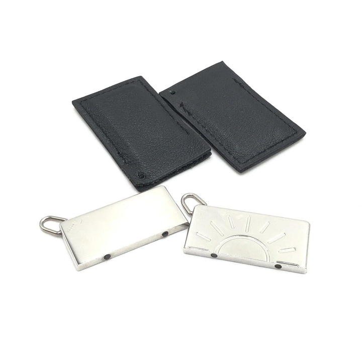 Hermès Silver Tone Half Sun Pendant Set - RIMODA