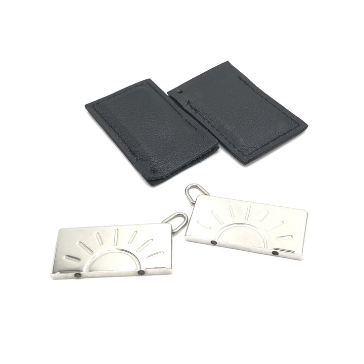 Hermès Silver Tone Half Sun Pendant Set - RIMODA