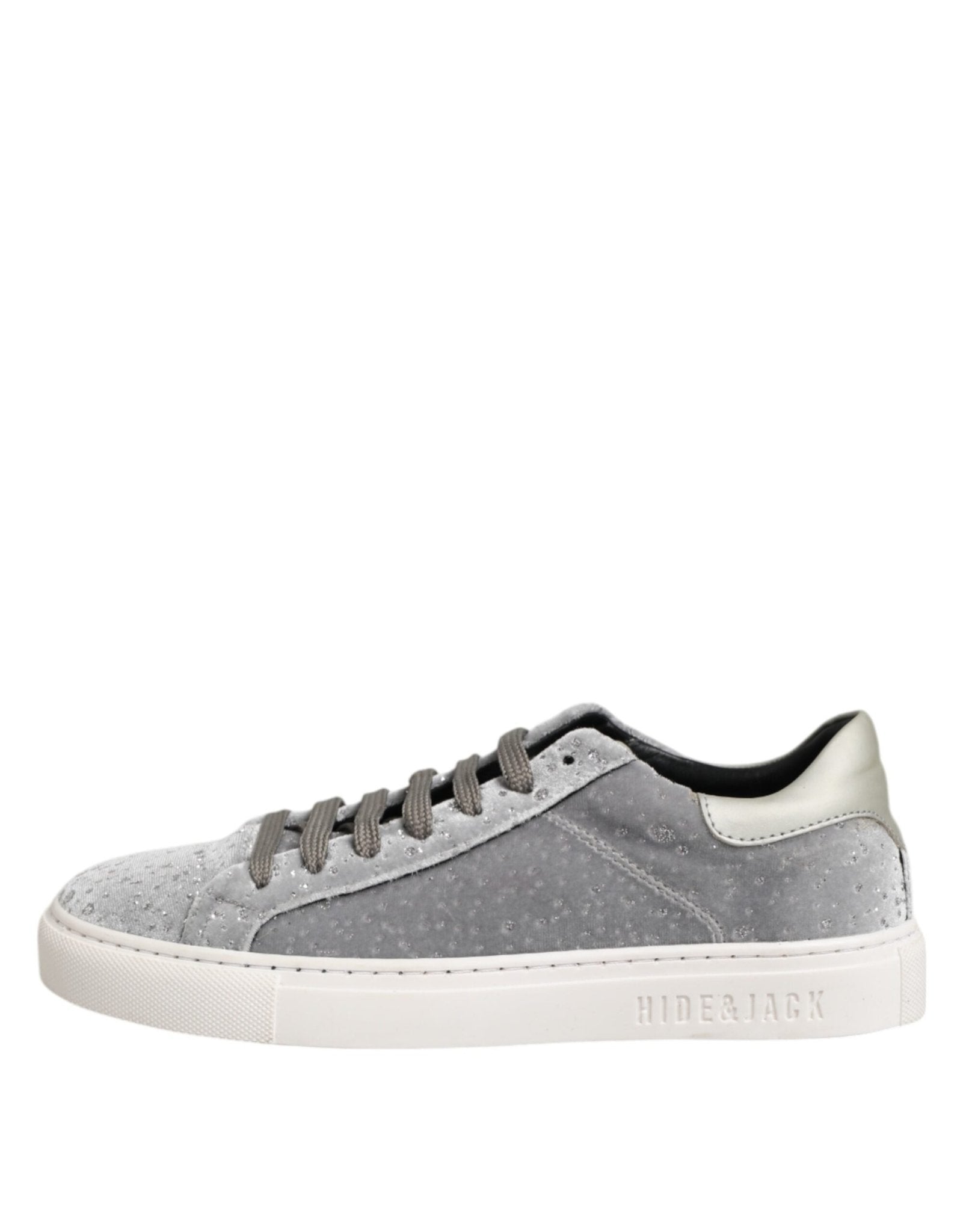 HIDE & JACK Gray Suede Low Top Lace Up Sneakers Shoes - RIMODA