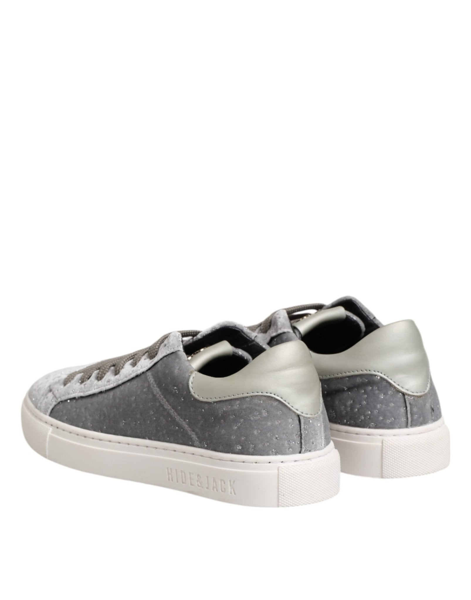 HIDE & JACK Gray Suede Low Top Lace Up Sneakers Shoes - RIMODA