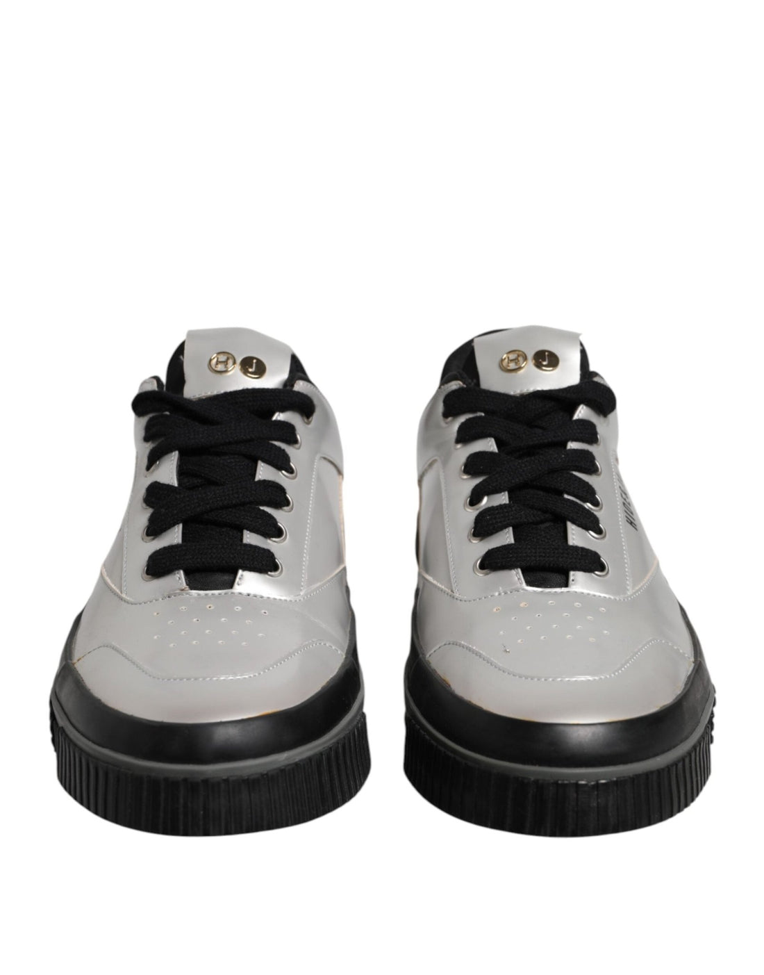 HIDE & JACK Metallic Silver Low Top Lace Up Sneakers Shoes - RIMODA