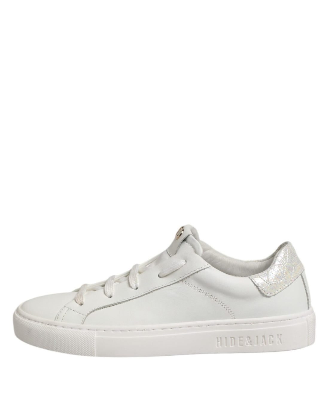 HIDE & JACK White Leather Low Top Lace Up Sneakers Shoes - RIMODA