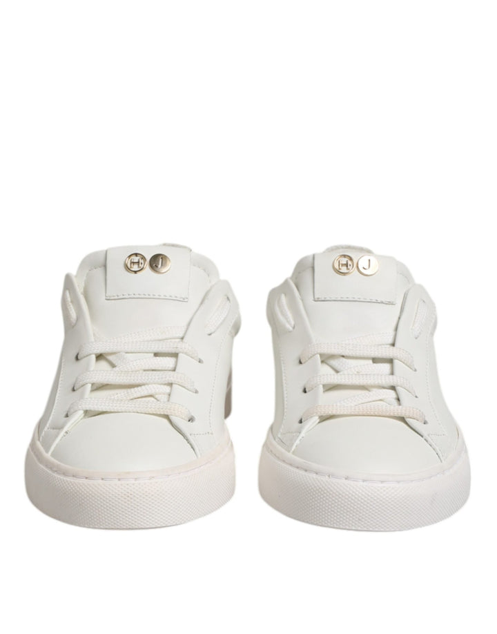 HIDE & JACK White Leather Low Top Lace Up Sneakers Shoes - RIMODA